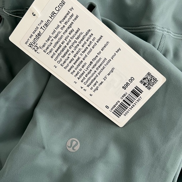 lululemon athletica Pants - lululemon Wunder Train HR Crop Leggings - Green